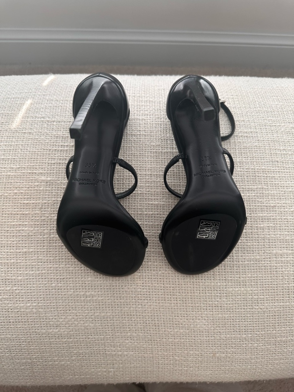 Michael Kors Black Triple-Strap Ankle Strap Heels - new never worn - Picture 2 of 4